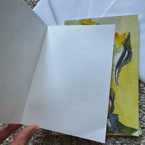 10pc Generic Greeting Card Set - 5 Cards & 5 Envelopes- Modern Art Paintings - Picture 8 of 10